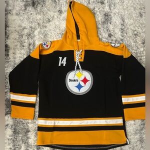 🏈Adults💛 Black and Yellow Steelers Hoodie